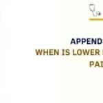 Appendicitis symptoms and lower right abdominal pain