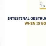 intestinal obstruction symptoms and bowel blockage illustration